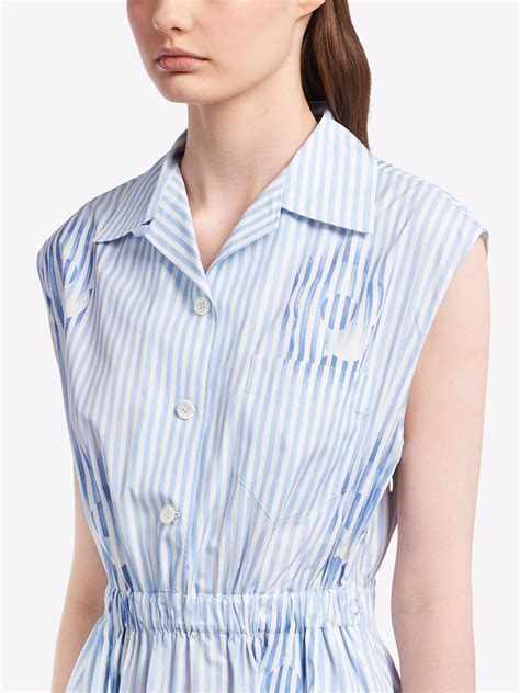 prada striped shirt dress